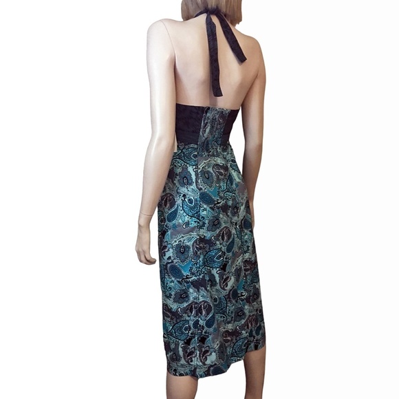 Athleta Halter Top Dress with Shirring Smocking Gorgeous Paisley Activewear - Picture 8 of 15